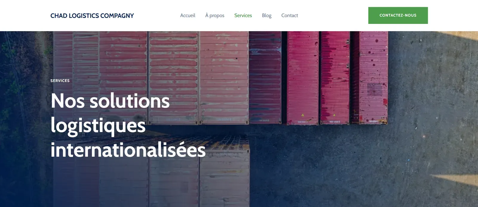 Chad Logistics Company — des solutions logistiques présentées simplement
