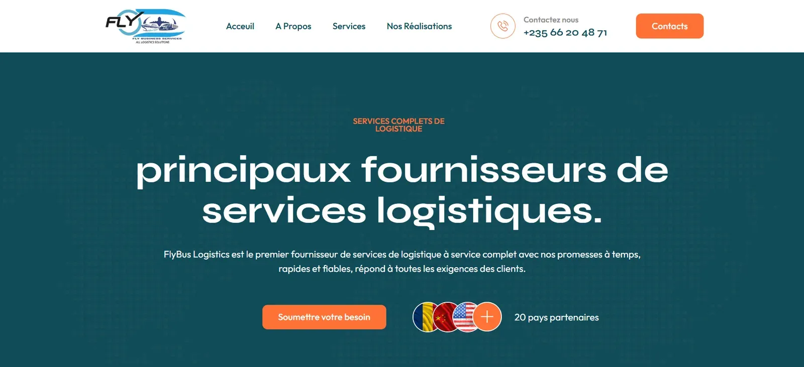 FlyBus Logistics — un site qui transforme les visiteurs en demandes